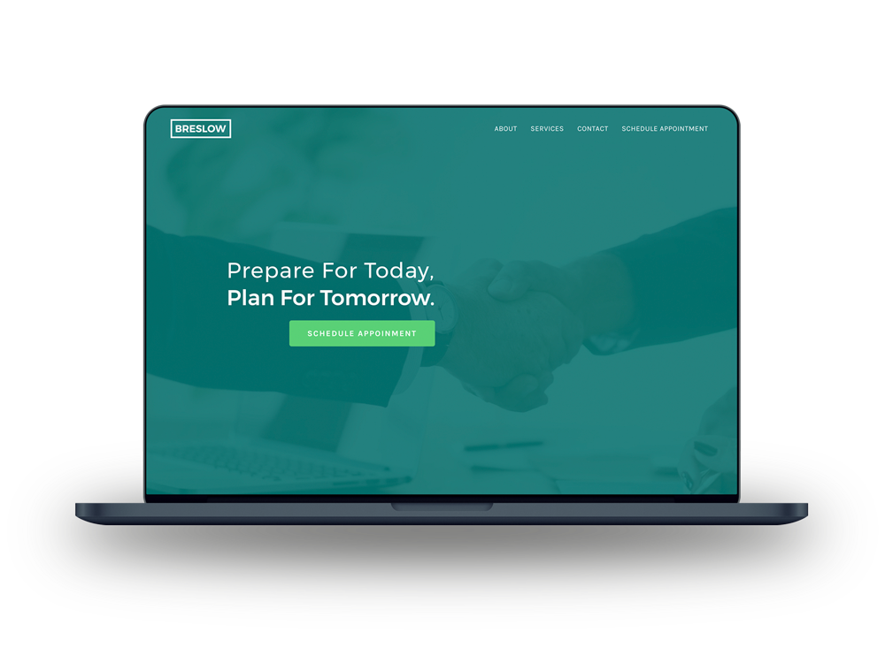Financial Prep Website Design - Example