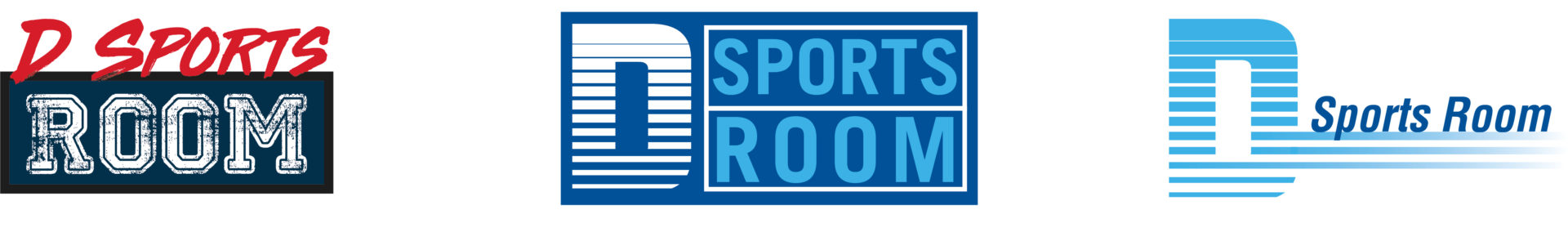 D Sports Room Logo Design Progression