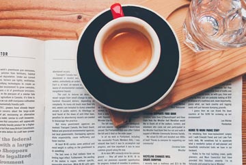 Coffee and Newspaper for About Section