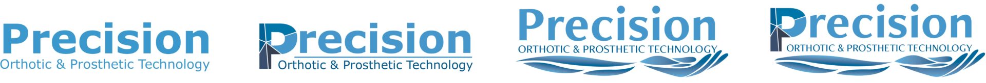 Precision Orthotic & Prosthetic Technology Logo Progression